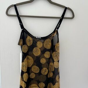 Dolce & Gabbana Black and Gold Asymmetrical Camisole